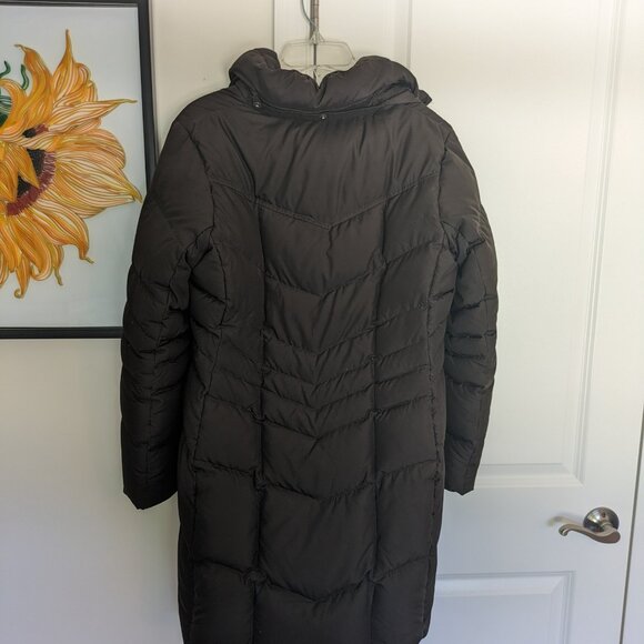 Lands End women's brown down coat - Picture 3 of 11